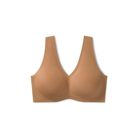 True & Co Body Lift V Neck Bra Bronzed Brown Nude - Picture 1 of 5